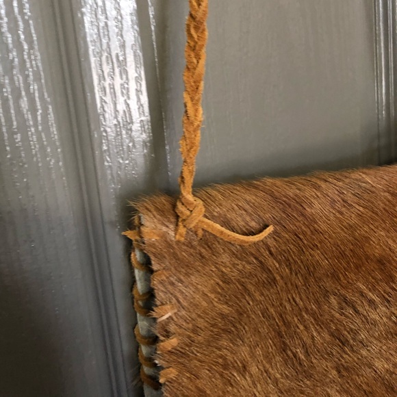Boho crossbody cowhide purse - Picture 3 of 9